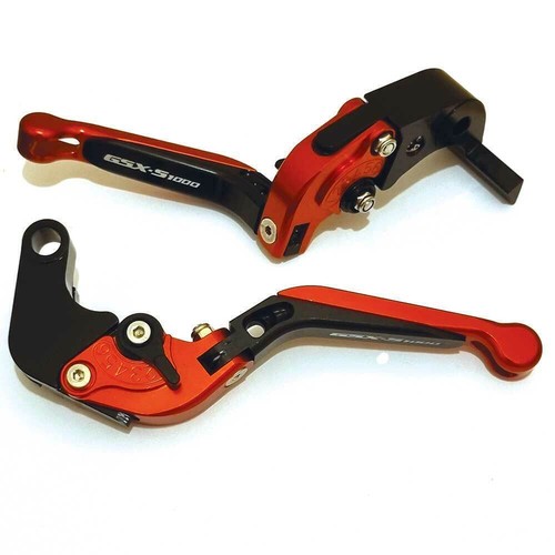 CNC Suzuki GSX-S1000 / F 2015-2020 Adjustable Clutch Brake Lever Set - Red/Black - Picture 5 of 10