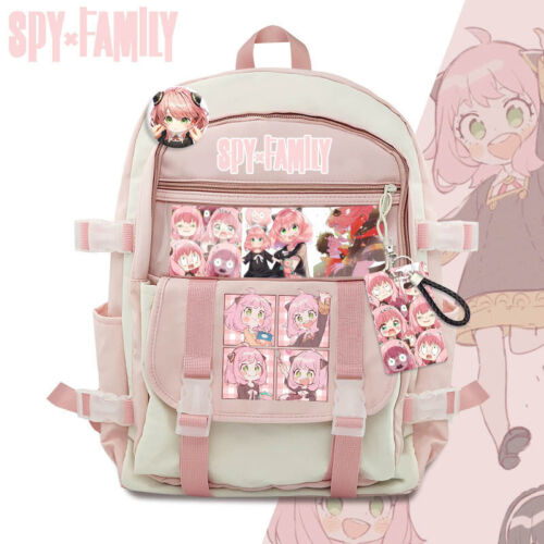Anime SPY×FAMILY Anya Forger Cosplay School Bag Travel Backpack BookBag Rucksack - Picture 4 of 13