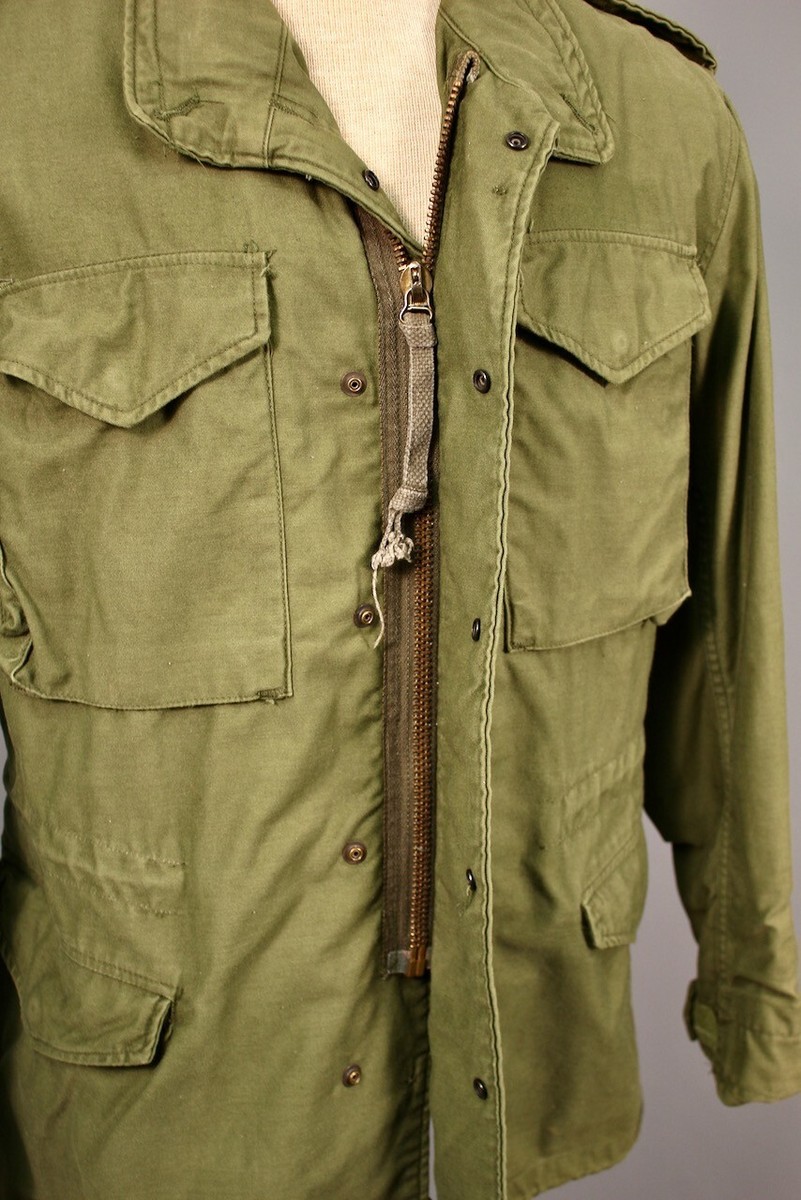 VTG 1970s Post Vietnam War US Army M65 Field Jacket W/ Patch