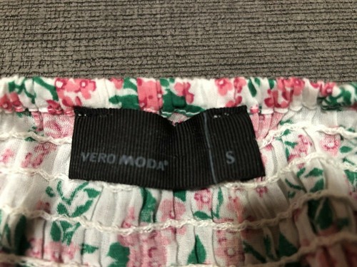 Vestido Vero Moda Para Mujer Verano Algodón Forrado Floral Correas Ajustables Talla S Usado en Excelente Condición - Imagen 5 de 12