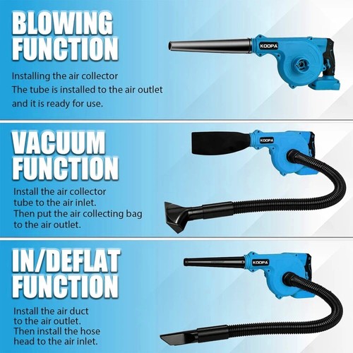 Koopa Tool Mini Cordless Leaf Blower for 18V Makita Battery, Vacuum150CFM Up to - Picture 3 of 9