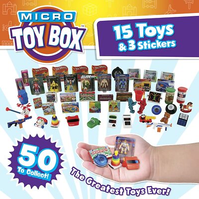 MICRO TOYBOX 15er Pack STILE VARIIEREN Mini Spielzeug zum Sammeln, Tauschen & Ausstellen
