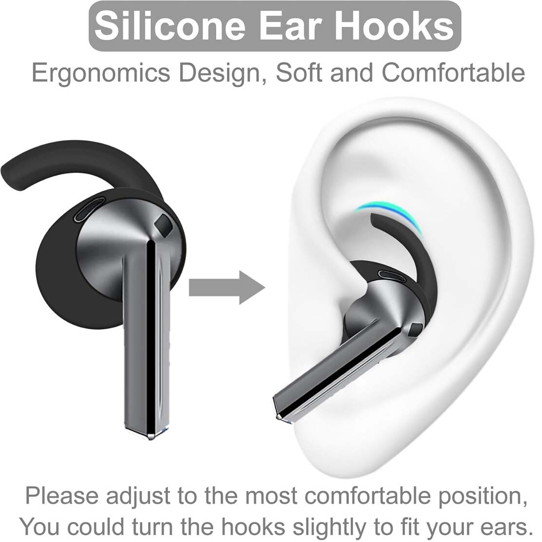 Ear Hooks Samsung Earbuds Not Fitting In Ears Black Silicone Ear