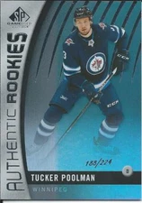 2017-18 UD Sp Game Used Authentic Rookies TUCKER POOLMAN Rookie #146 188/224