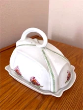 VTG COVERED CHEESE DISH / BUTTER KEEPER DISH WITH LID