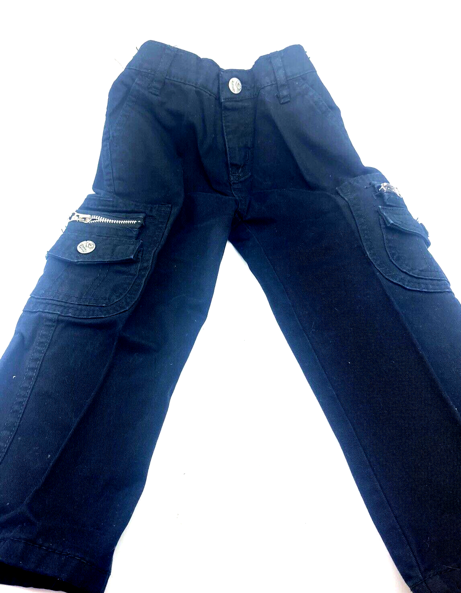Toddler Jeans Pants Size 4T Girls Pockets Zipper Black Children