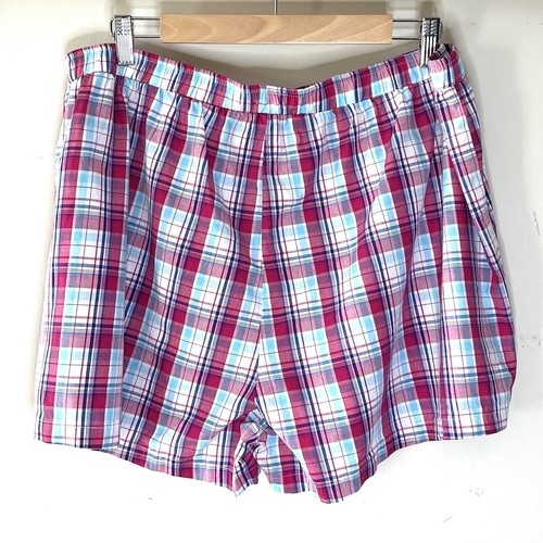 Women’s XXL Sleep Shorts Plaid Cotton Boxer Pink Elastic Waist Latuza NWOT - Picture 4 of 4