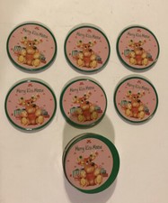 Merry Kiss Moose Coasters Set Of Six 3.5 In. Diameter!!!
