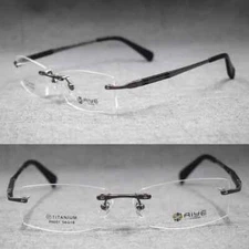 Titanium Eyeglass Frames Rimless Glasses Men Women Gasses Eyewear 