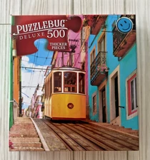 PUZZLEBUG Deluxe 500 Piece Puzzle "TRAM IN LISBON, PORTUGAL"