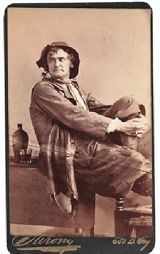 CARTE DE VISITE OF AMERICAN ACTOR JOSEPH JEFFERSON IN CHARACTER AS RIP VAN 1st