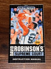 David Robinsons Supreme Court Basketball Sega Genesis Instruction Manual Only