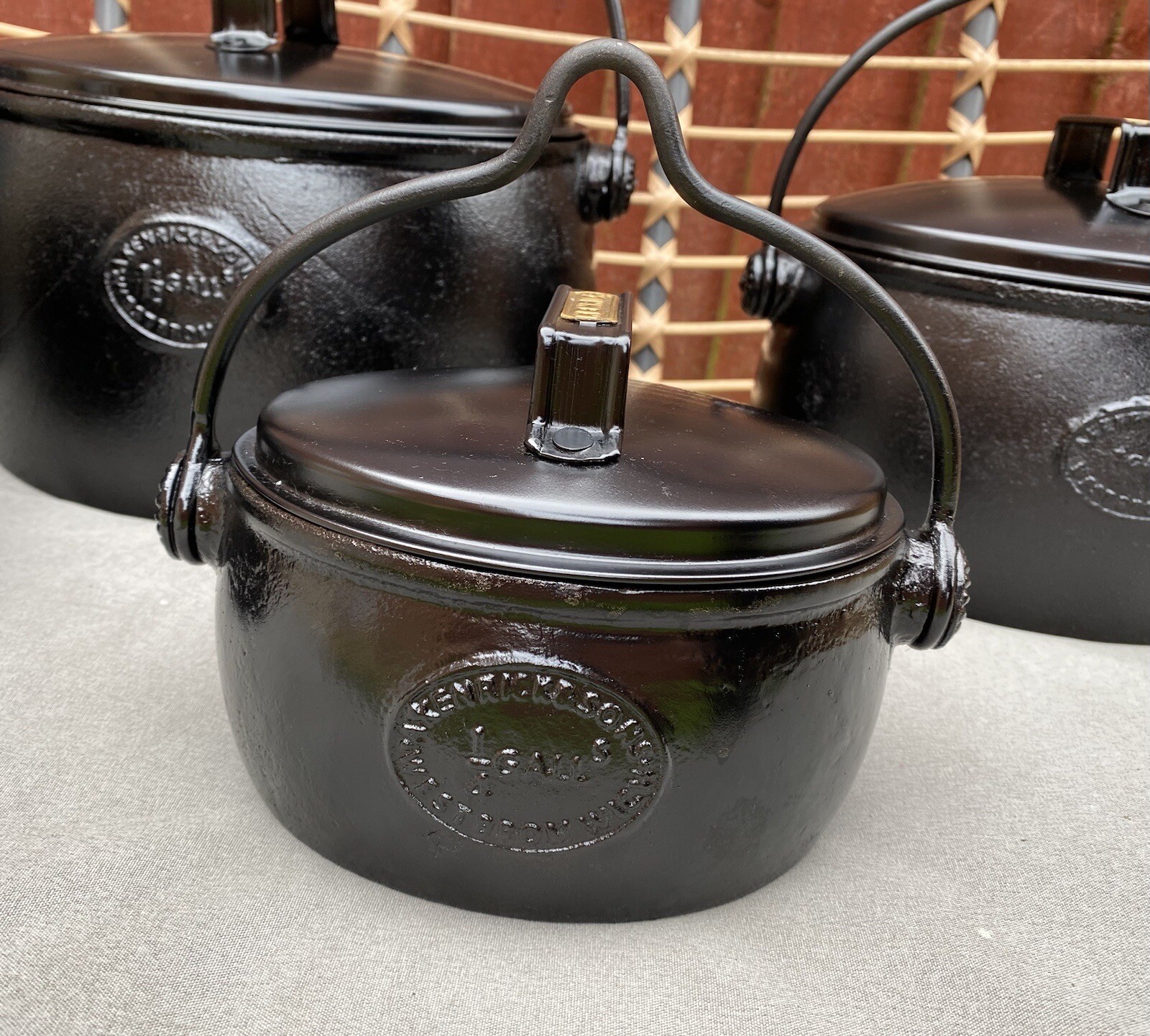 5x Cast Iron Gypsy Pot Belly Cooking Pot 1 1.5 2 0.5 0.25 Gallon Cast