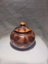 Wooden Jar, Vintage, Handmade, Handturned, Lidded wooden jar