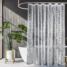 UFRIDAY Clear Shower Curtain 48 x 72 inches3D Cobblestone Stall Shower Curtain
