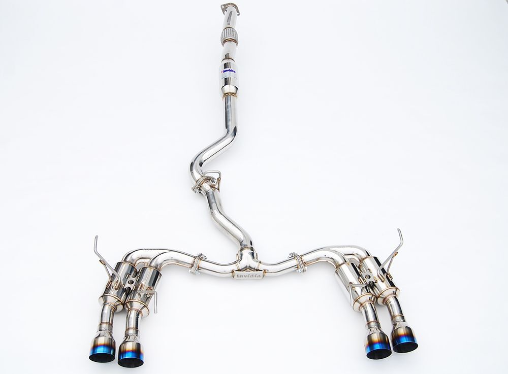 INVIDIA GEMINI R400 Quad Titanium Tip Catback Exhaust for Subaru