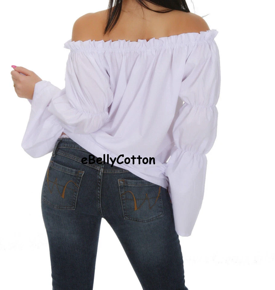 CAMISA BLUSA RENACENTISTA DISFRAZ CAMISA MEDIEVAL PIRATA MOZA CAMPESINA Foto 3 de 4