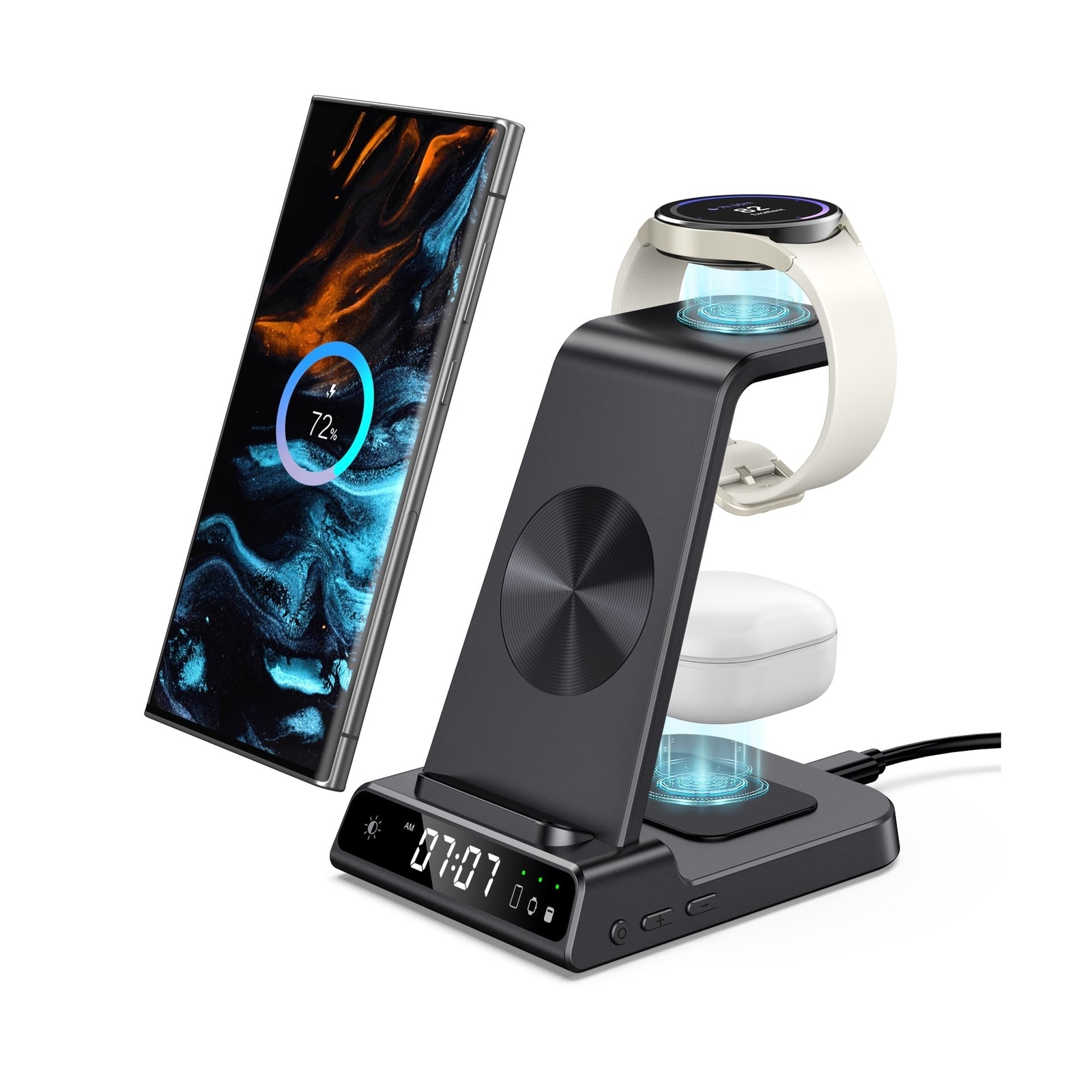 Fast 4-in-1 Wireless Charging Station for Samsung Galaxy Phones & More-image