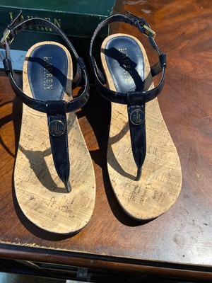 ralph lauren navy blue sandals