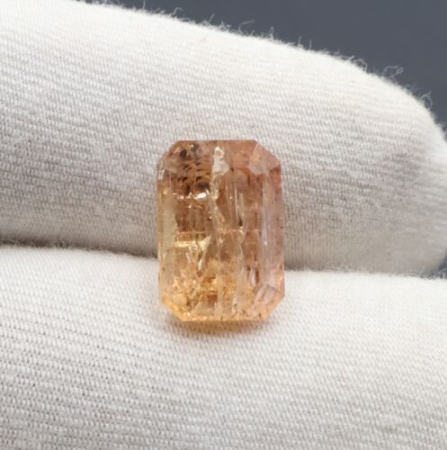 Piedra preciosa facetada topacio imperial natural de 6,15 quilates 13x8,5 mm topacio imperial - Imagen 4 de 6