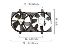 Dual Radiator and Condenser Fan Assembly-Fan Assembly fits 2002 Nissan Sentra
