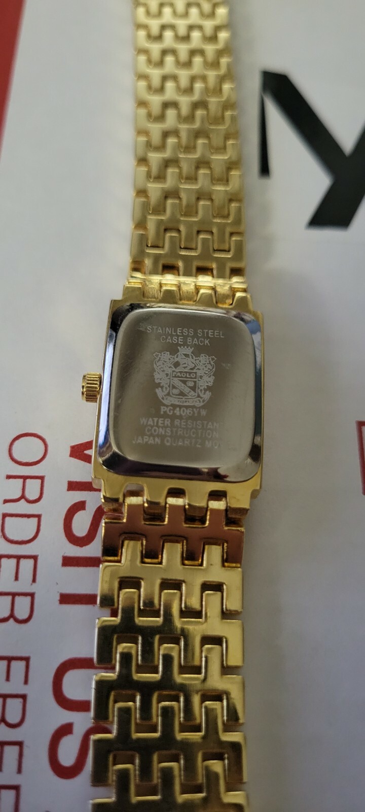 Купить PAOLO GUCCI GOLD WATCH DIAMOND 