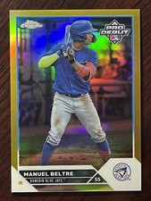 2023 Topps Pro Debut Chrome Manuel Beltre Gold Refractor #/50 SP Blue Jays