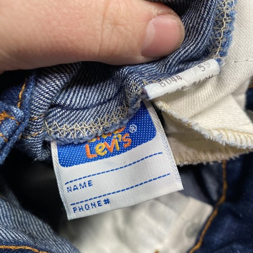 Vintage 70s 80s LEVI'S 216-8116 ORANGE TAB Jeans dark blue made in usa KIDS 4x20 - Picture 6 of 7