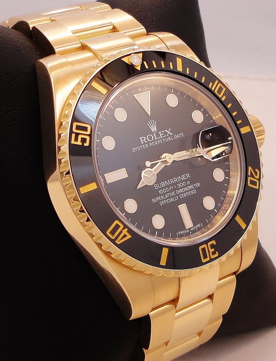 Rolex Submariner Date 40 Black Dial Yellow Gold 116618Ln 116618 | WatchGuyNYC