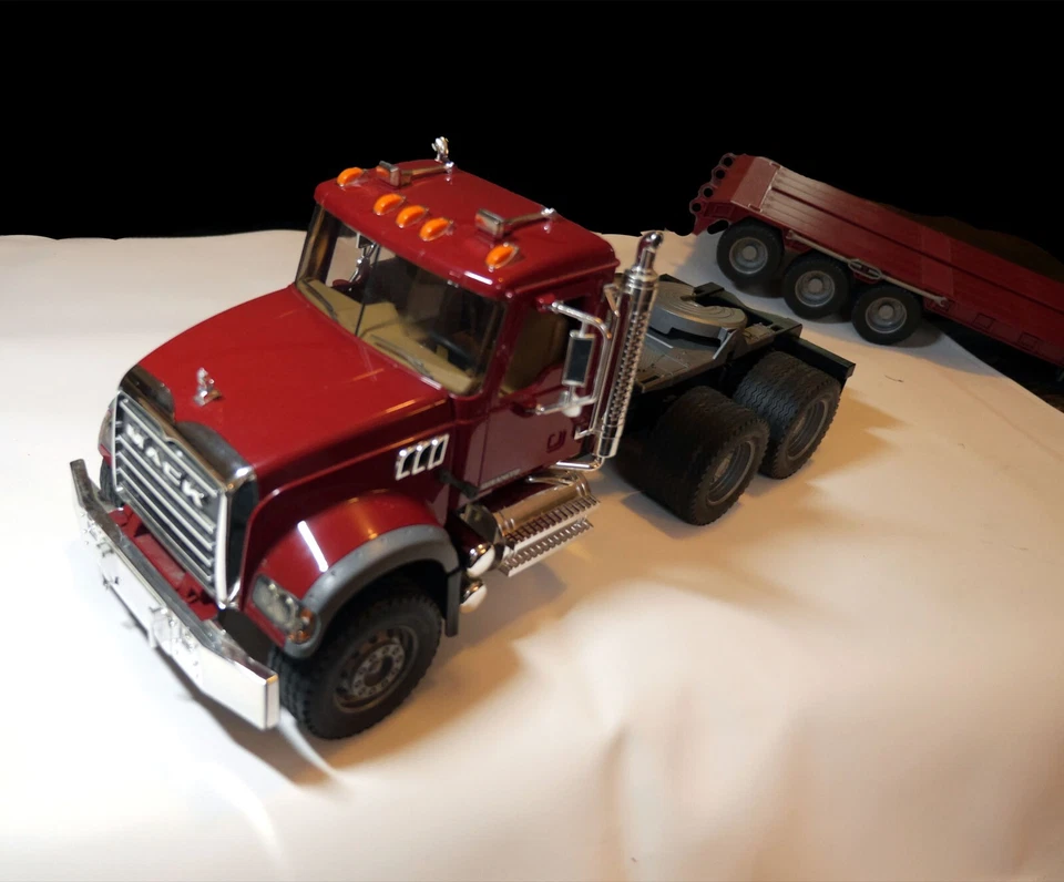 Bruder Mack Tandem Axle Tractor With Lowboy Flatbed Trailer - Image 3 of 4