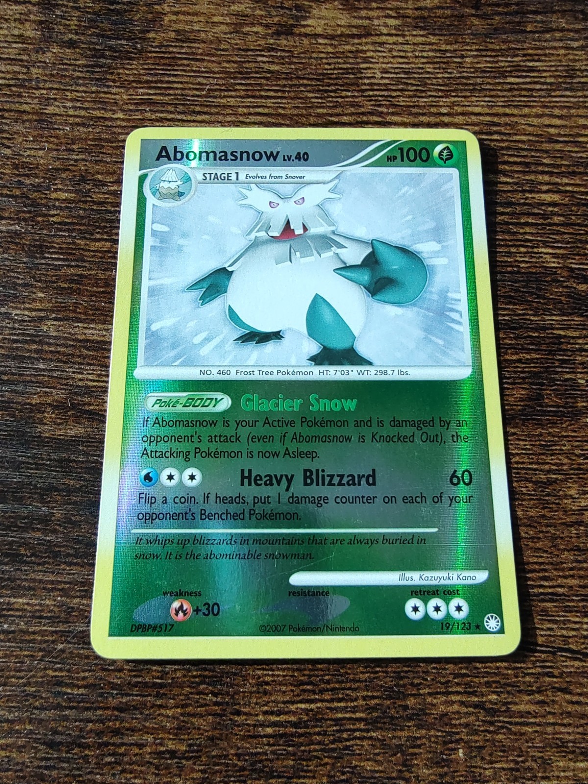 Abomasnow 19/123 Mysterious Treasures Pokemon Reverse Holo Card
