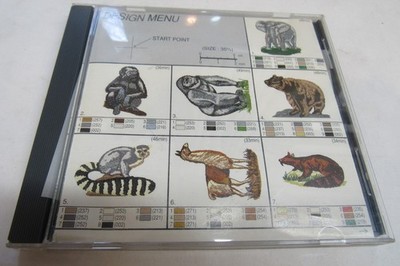 Zoo Animals Embroidery Designs Card for Janome Elna & Kenmore Embroidery Machine