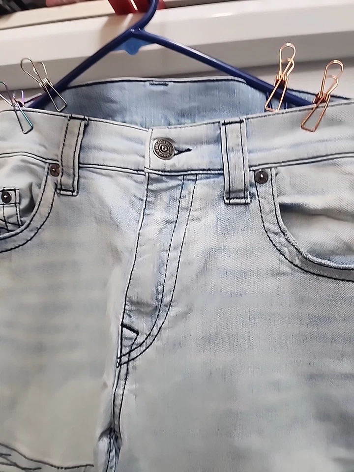 Pantalones de mezclilla True Religion W36 L34 ajustados relajados Foto 3 de 4