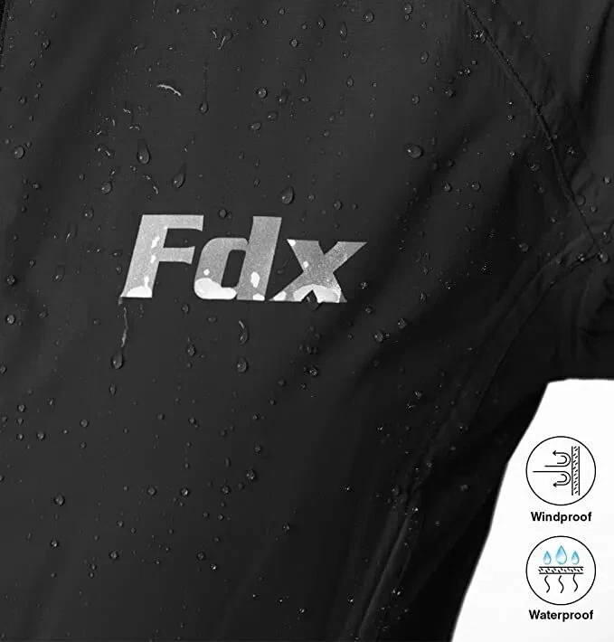 Mens Waterproof Cycling Jacket Breathable Lightweight Hiking Running Coat uk - Image 3 of 4