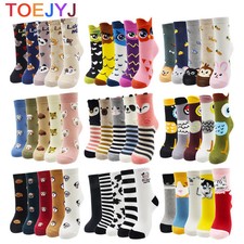 5 Pairs New Fashion Colorful Harajuku Korean Kawaii Cute Women Socks Cat Dog Owl