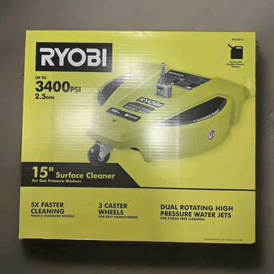 #ad #ad RYOBI 15quot; 3400 PSI Gas Pressure Washer Surface Cleaner w Caster Wheels RY31SC15 $41.88