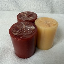 Lot Of 3 Home Interiors Gift Candles NOS 2.5 inch Wrapped Made In USA