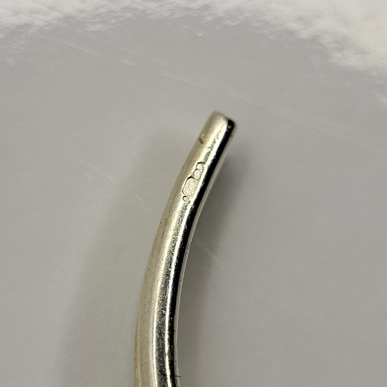 Solid Sterling Silver Double Wave Cuff Bangle Hal… - image 9