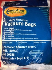 7 Bags - SEARS KENMORE TYPE C VACUUM BAGS FOR MODELS 5055, 50557 AND 50588