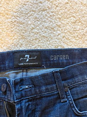 7 For All Mankind Luxe Performance Men s Dark Wash Blue Straight Stretch Jeans