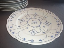 1 Speiseteller Indisch Blau Strohblume Porzel...