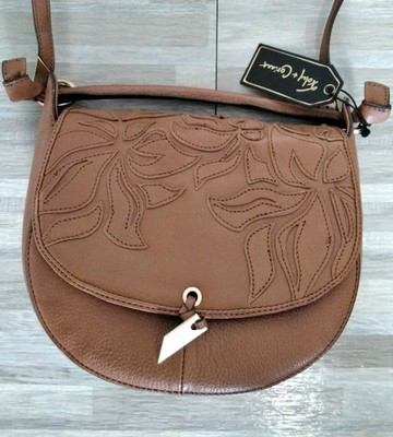 Foley Corinna Lilli Satchel FC171014 Honey Brown Genuine Leather NWT $298 NEW