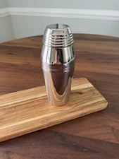 Vintage MCM Guy Degrenne Cobbler Cocktail Shaker 3 Piece Stainless Atomic Mod