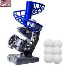 Electronic Baseball Pitching Machine Adjustable Pitch Every 7 Sec 6 Balls US