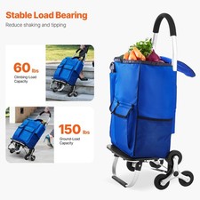 Stair Climber 36L Foldable Cart 6-Wheel for Grocery Laundry