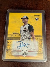 2025 Topps Stadium Club DJ Herz # SCBA-DHE Yellow Rookie Autograph 