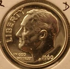 1960 10C Roosevelt Dime Gem Proof