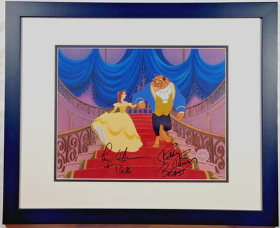   Disney sericel Signed Paige O'Hara Voice Robby Benson Beauty Beast cel