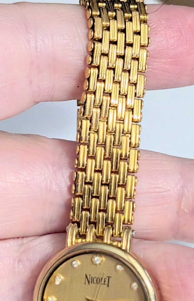 Armand Nicolet NC2005 05-1L30 золото кварцевые швейцарские женские часы - новый наручные часы - Изображение 4 из 4