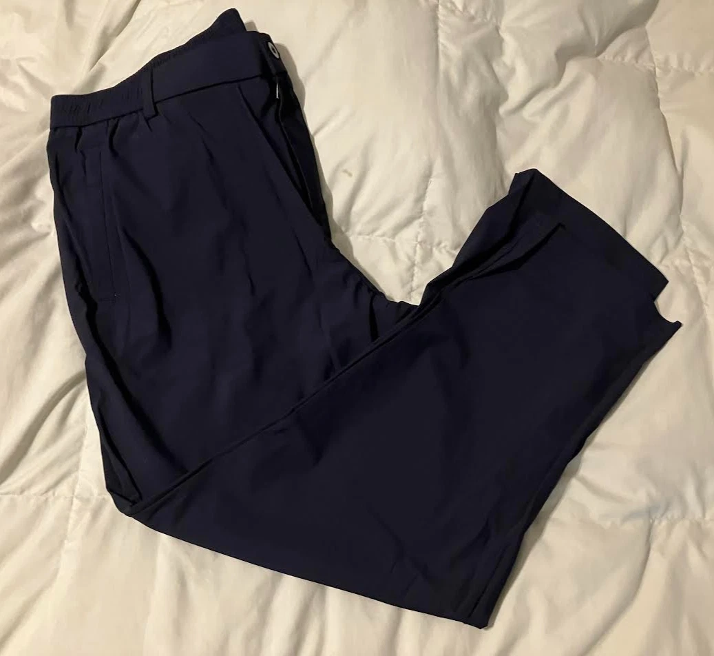 Easeflexor Ultra Stretch Quick Drying Pants-Button Zip Front Navy Blue -XL New